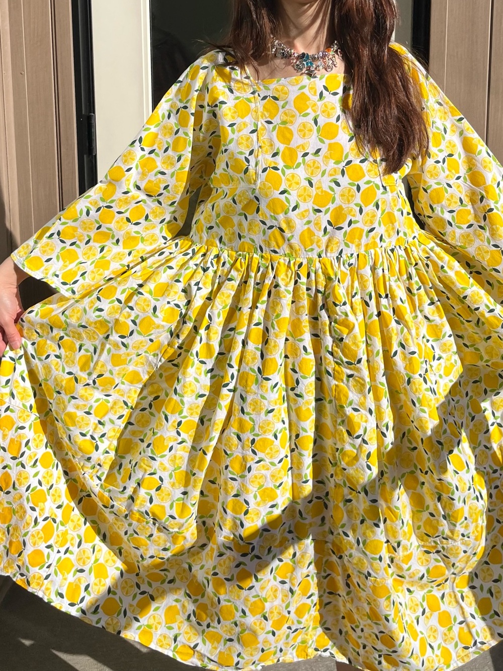 When Life Gives You Lemons | Handmade Cotton Bandana Midi Dress | SKU 09211